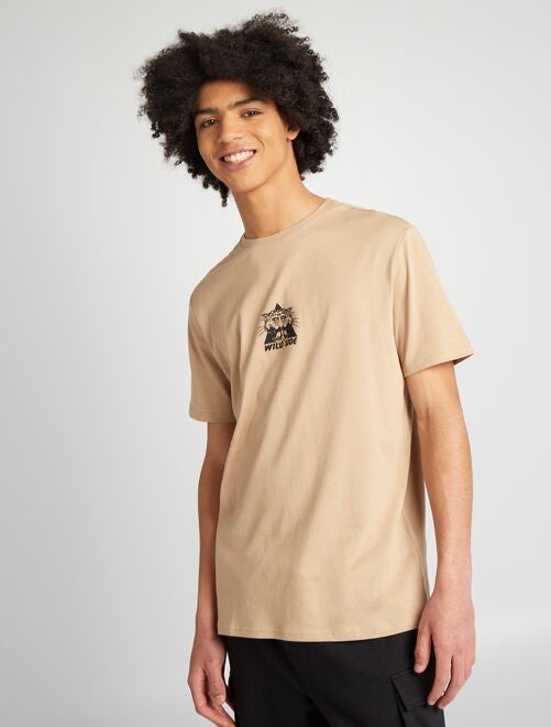 T-shirt en jersey à col rond - Kiabi