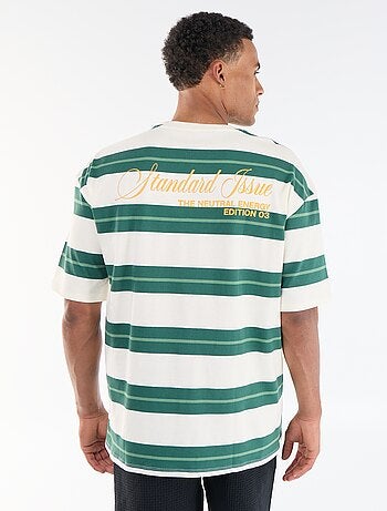 T-shirt pour homme à col rond en jersey fantaisie