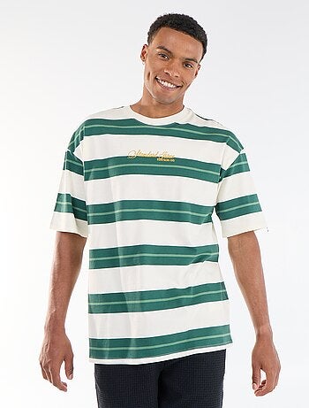 T-shirt pour homme à col rond en jersey fantaisie