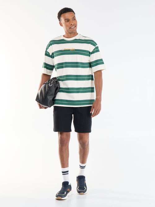 T-shirt en jersey à col rond pour homme avec motif fantaisie - Kiabi