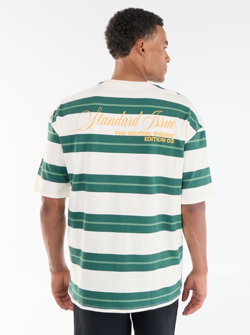 T-shirt en jersey à col rond pour homme avec motif fantaisie - Kiabi