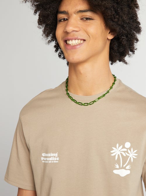 T-shirt en jersey à col rond - Kiabi