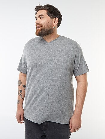 T-shirt en jersey à col V