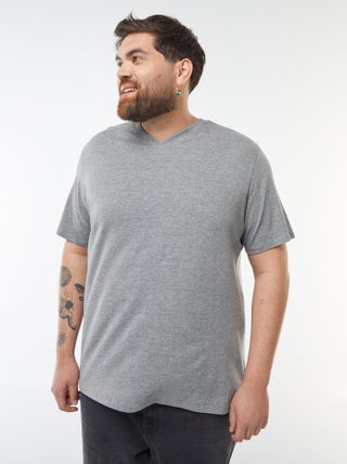 T-shirt en jersey à col V