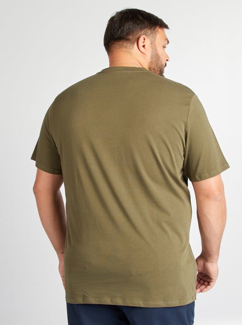 T-shirt en jersey à col V - Kiabi