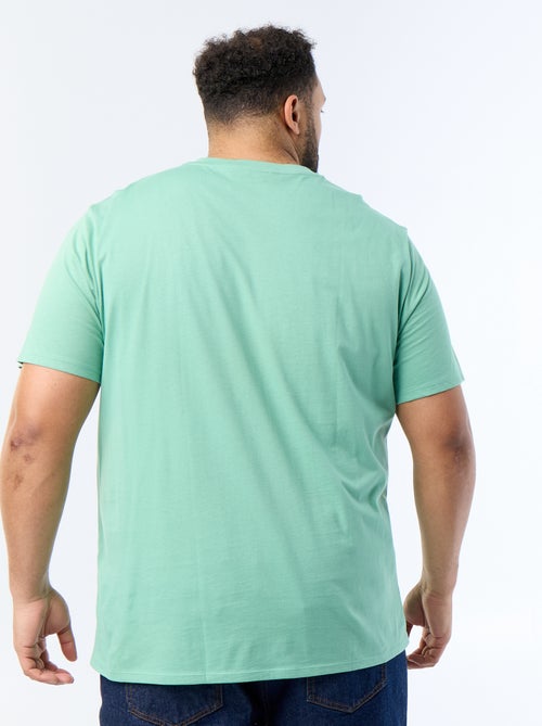 T-shirt en jersey à col V - Kiabi