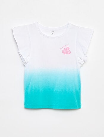 T-shirt en jersey à emmanchures volantées