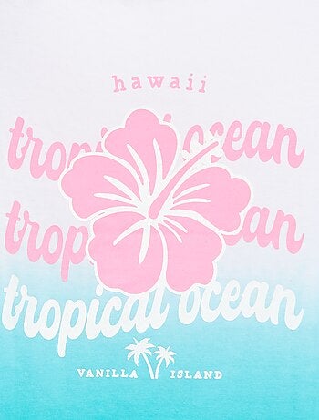 T-shirt en jersey à emmanchures volantées