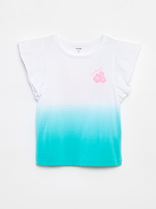T-shirt en jersey à emmanchures volantées