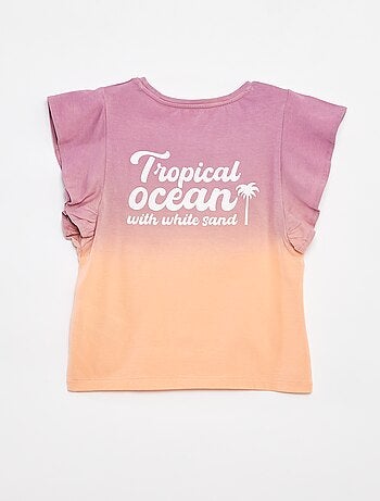 T-shirt en jersey à emmanchures volantées