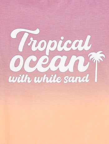 T-shirt en jersey à emmanchures volantées