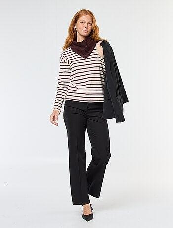 T-shirt en jersey à manches longues à motif rayé