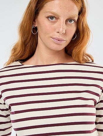 T-shirt en jersey à manches longues à motif rayé