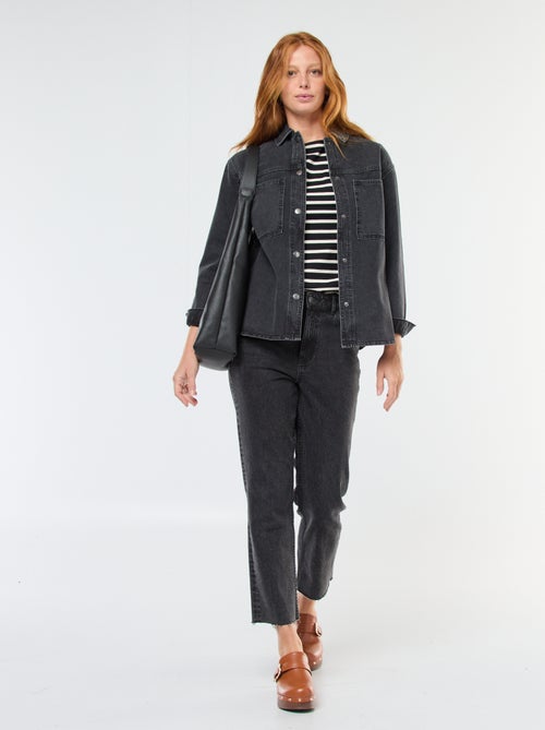 T-shirt en jersey à manches longues à motif rayé - Kiabi