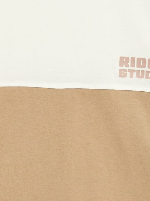 T-shirt en jersey à manches longues effet colorblock - Kiabi
