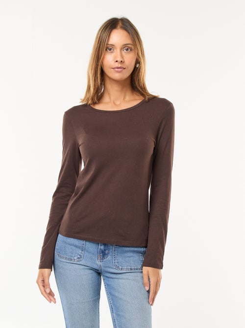 T-shirt en jersey à manches longues - Kiabi