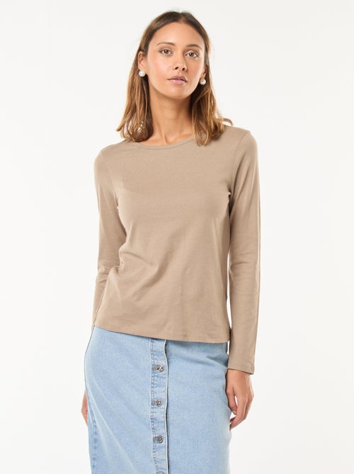 T-shirt en jersey à manches longues - Kiabi