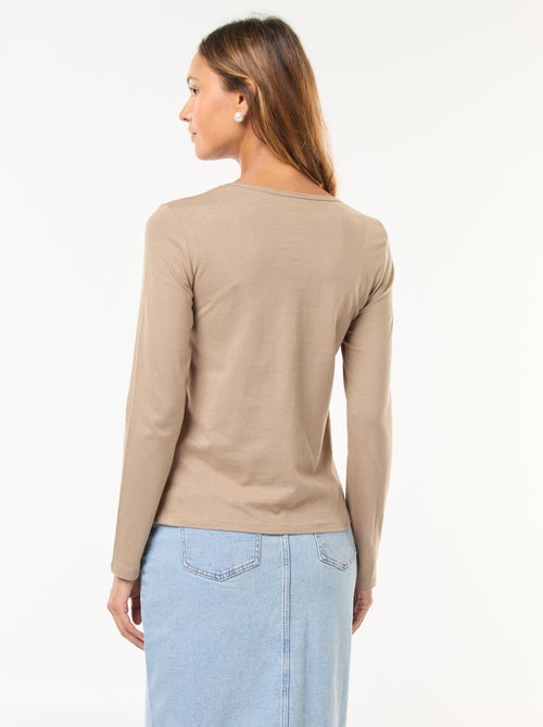 T-shirt en jersey à manches longues - Kiabi