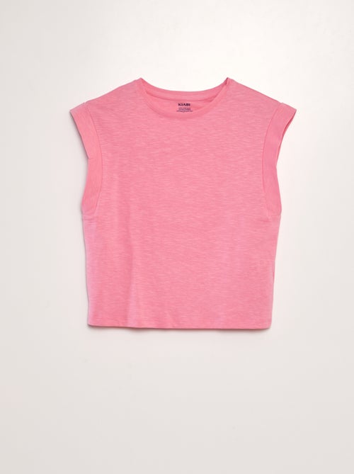 T-shirt en jersey à manches très courtes - Kiabi