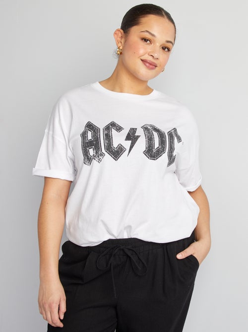 T-shirt en jersey 'AC/DC' manches courtes - Kiabi