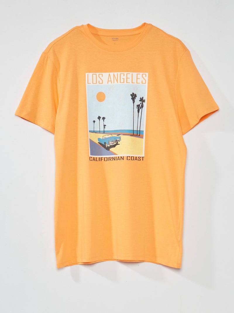 T-shirt en jersey avec imprimé +1m90 Orange - Kiabi