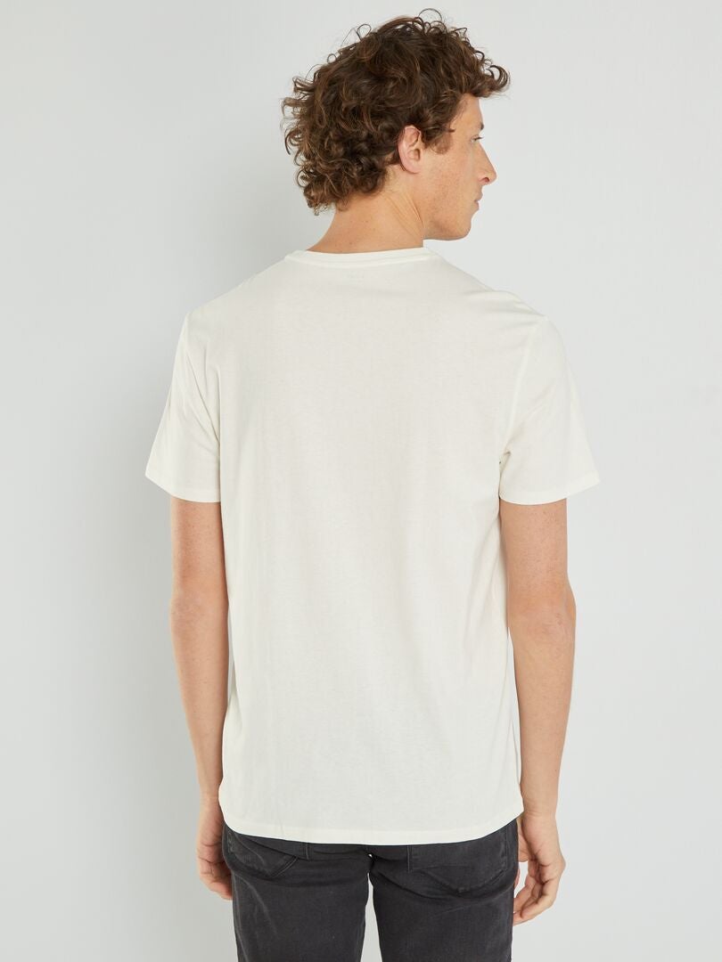 T-shirt en jersey avec imprimé Beige - Kiabi