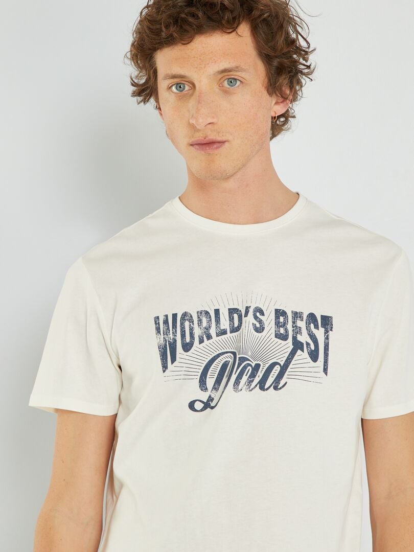 T-shirt en jersey avec imprimé Beige - Kiabi