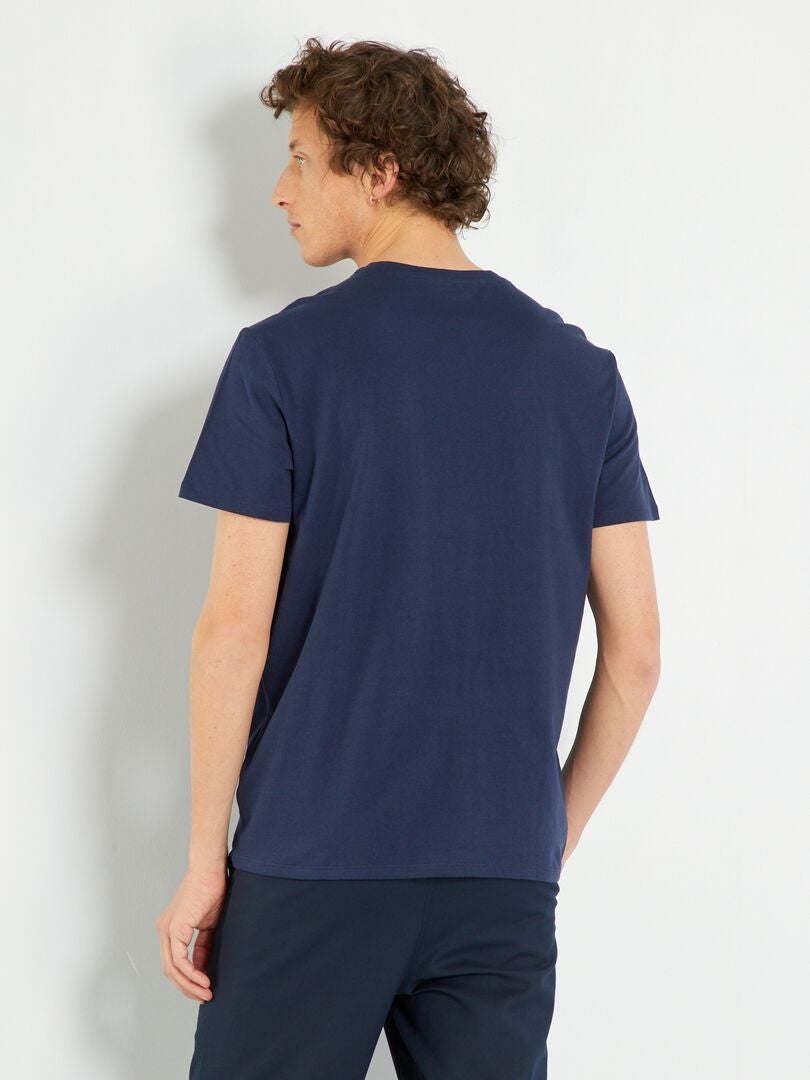 T-shirt en jersey avec imprimé Bleu marine - Kiabi