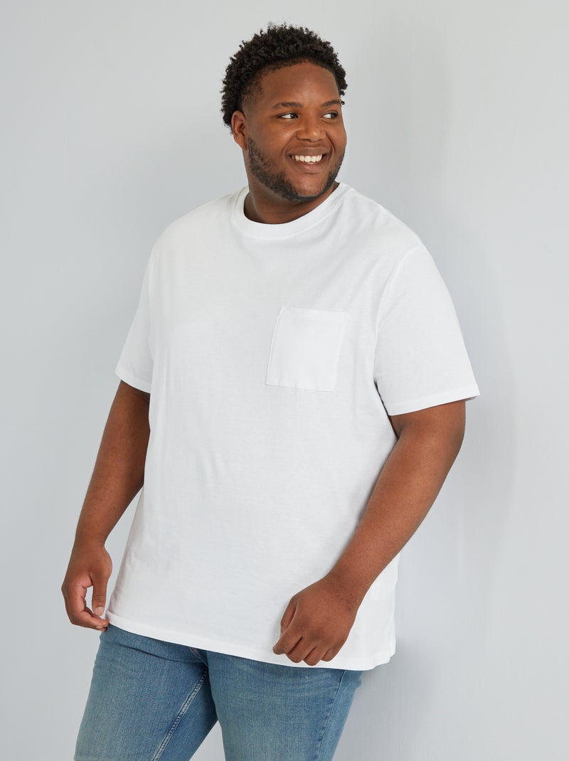 T-shirt en jersey avec poche blanc - Kiabi