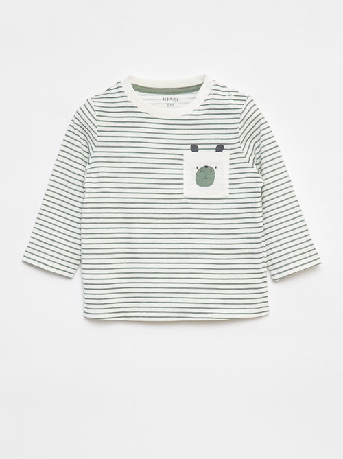 T-shirt en jersey avec poche poitrine - Kiabi