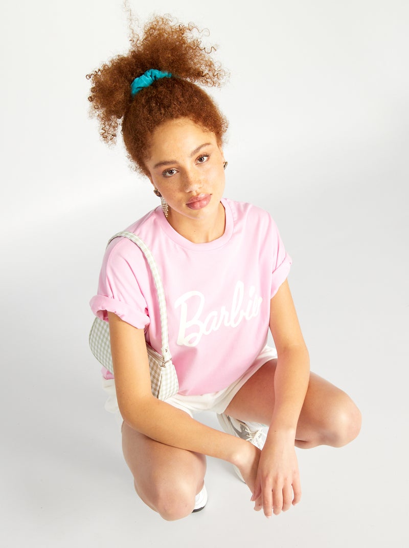 T-shirt en jersey 'Barbie' Rose - Kiabi