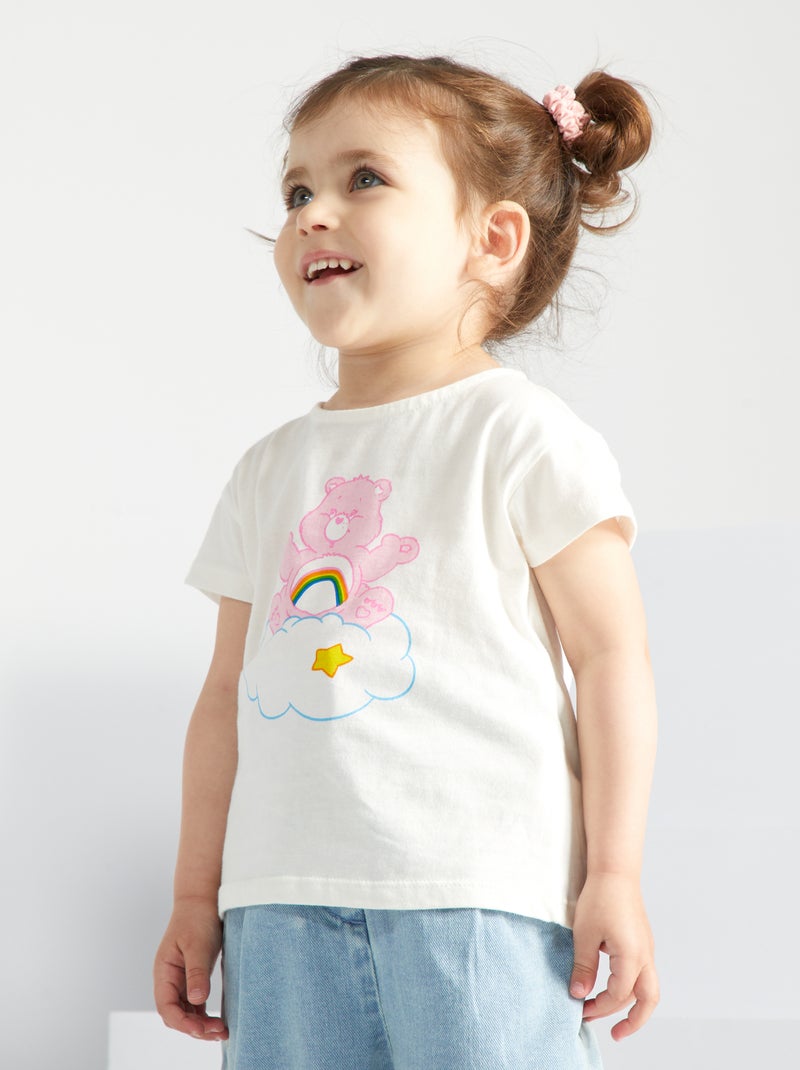 T-shirt en jersey 'Bisounours' Blanc - Kiabi