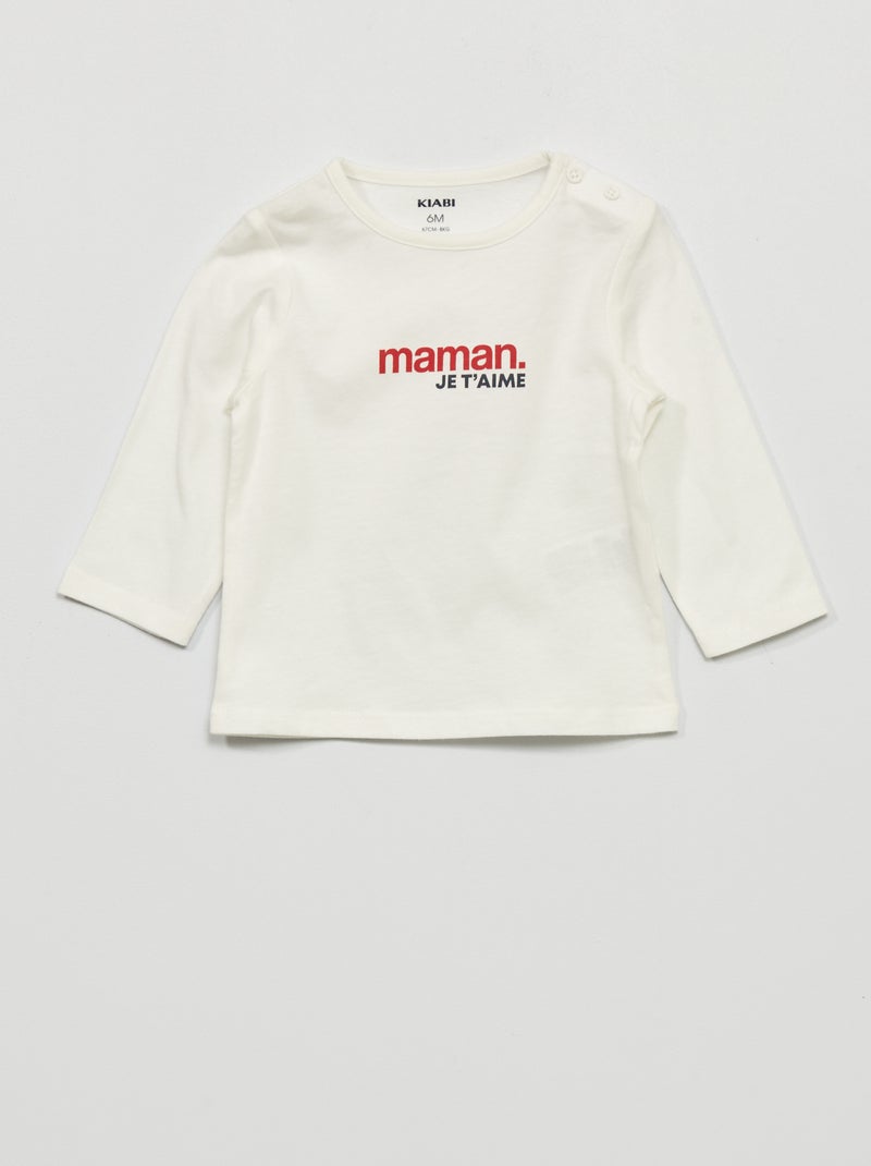 T-shirt en jersey Blanc - Kiabi