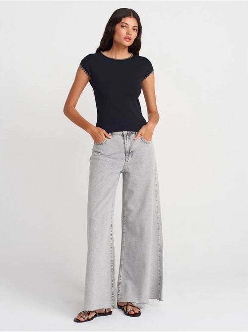 T-shirt en jersey de coton, coupe ajustée dilvin - Kiabi