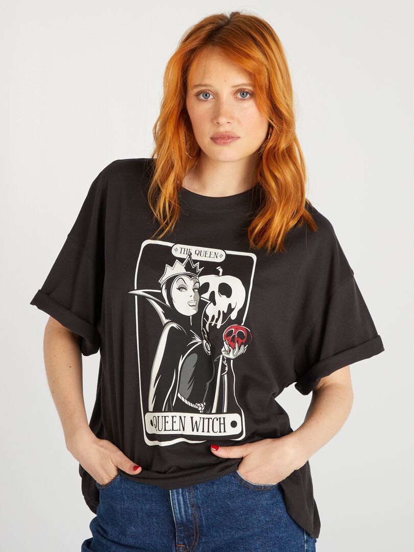 T-shirt en jersey 'Disney' - Halloween Noir Maléfique - Kiabi