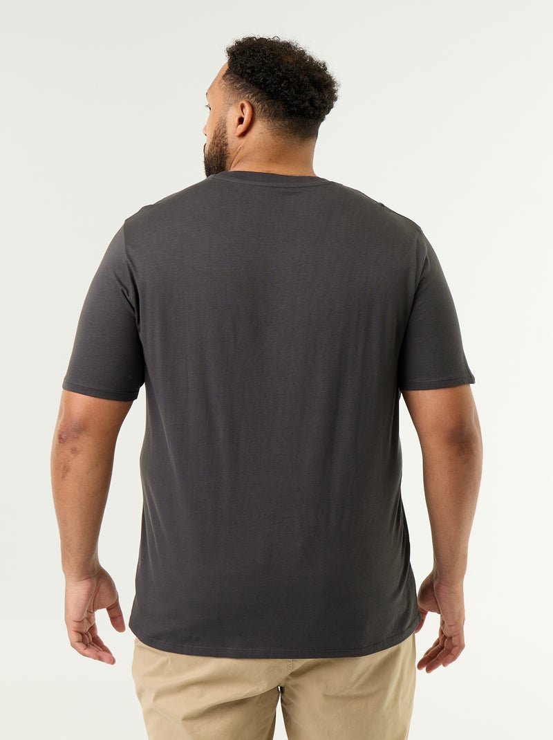 T-shirt en jersey imprimé à manches courtes Gris - Kiabi