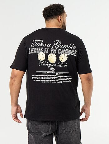 T-shirt en jersey imprimé à manches courtes