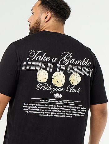 T-shirt en jersey imprimé à manches courtes