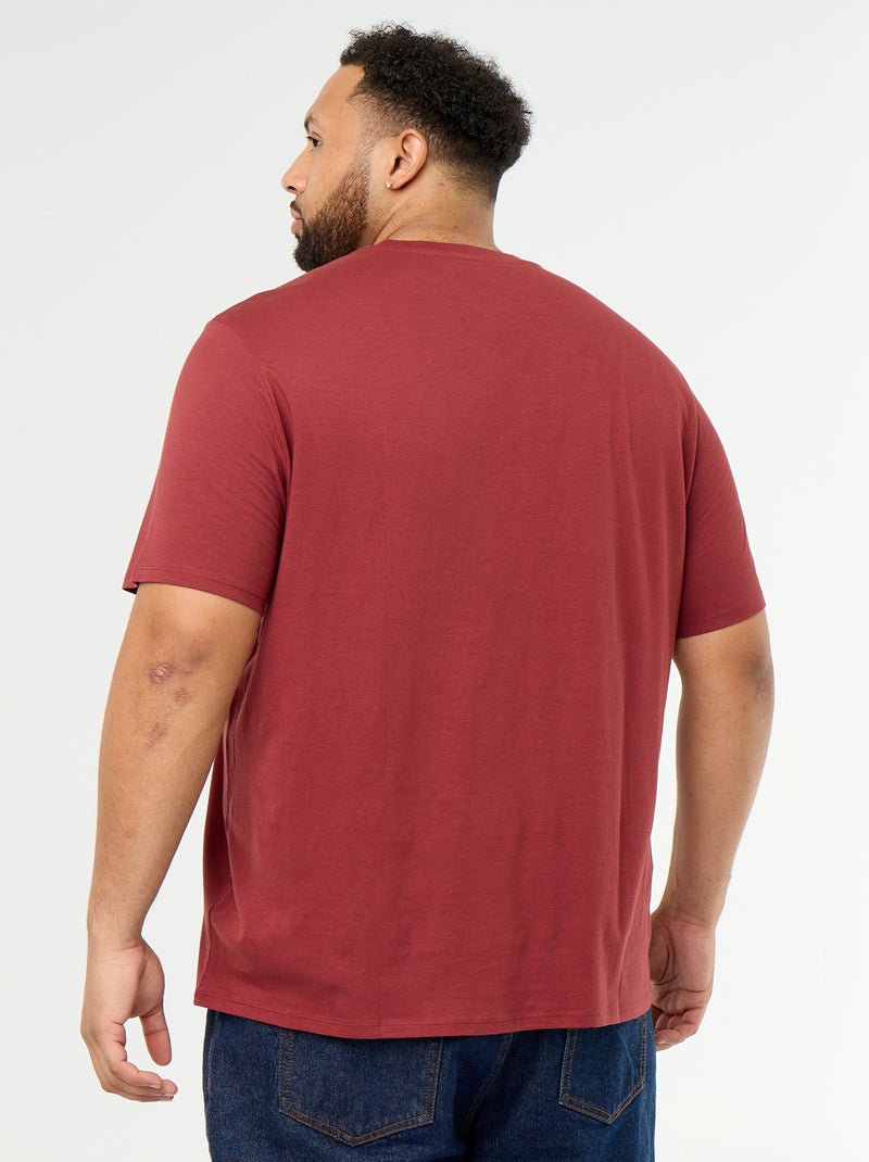 T-shirt en jersey imprimé à manches courtes Rouge - Kiabi