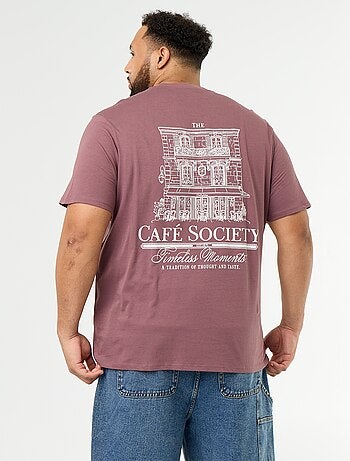 T-shirt en jersey imprimé à manches courtes