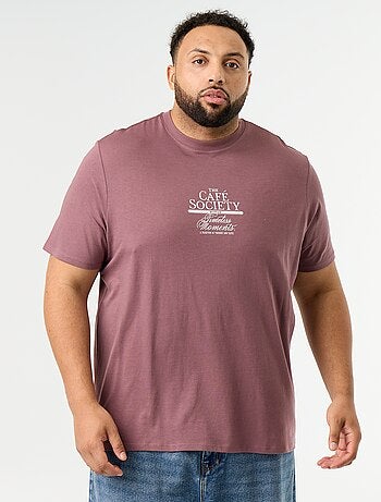 T-shirt en jersey imprimé à manches courtes