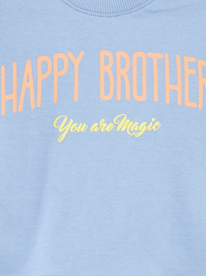 T-shirt en jersey imprimé BLEU - Kiabi