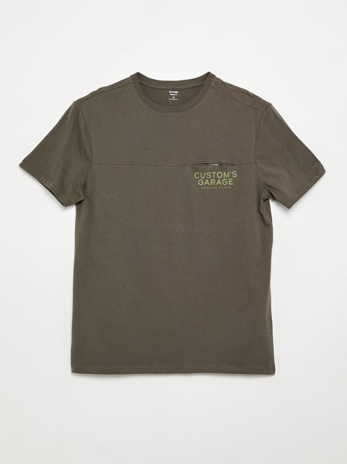 T-shirt en jersey imprimé homme à col rond - Kiabi
