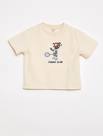 T-shirt en jersey imprimé manches courtes