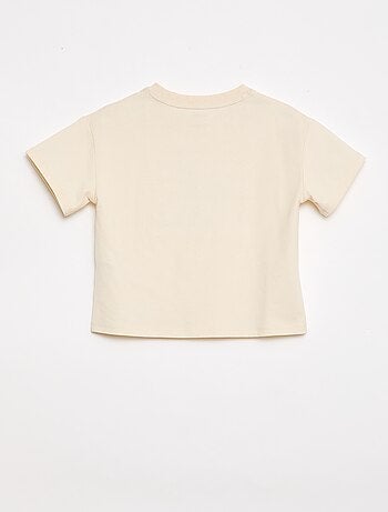 T-shirt en jersey imprimé manches courtes
