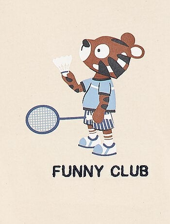 T-shirt en jersey imprimé manches courtes