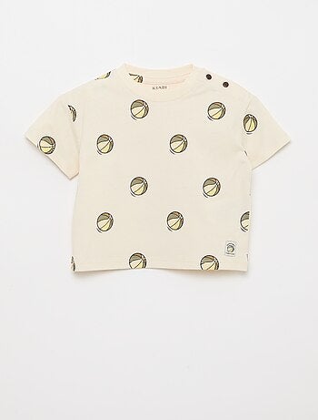T-shirt en jersey imprimé manches courtes