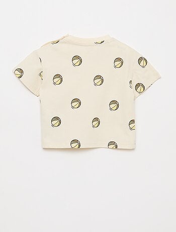 T-shirt en jersey imprimé manches courtes