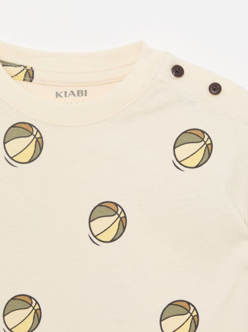 T-shirt en jersey imprimé manches courtes - Kiabi