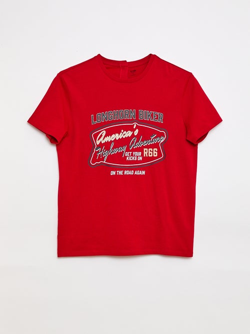 T-shirt en jersey imprimé pour homme à col rond - Kiabi
